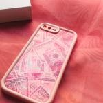 Pink Glitter Dollar Transparent Mobile Phone Case